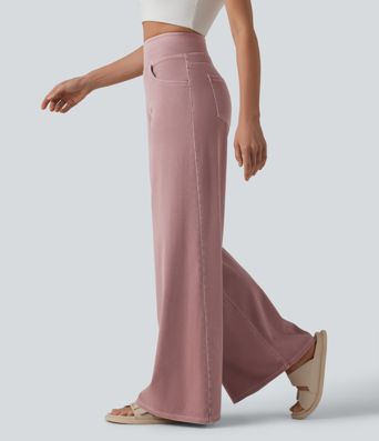Halara Flex™ High Waisted Wide Leg Colorful Casual Jeans with Pockets