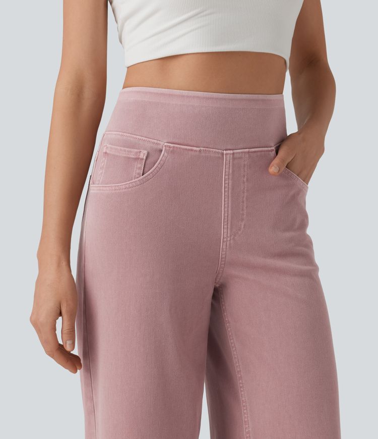 Halara Flex™ High Waisted Wide Leg Colorful Casual Jeans with Pockets