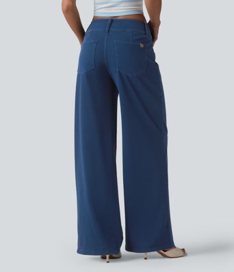 Halara Flex™ Jean droit coloré taille basse avec poches