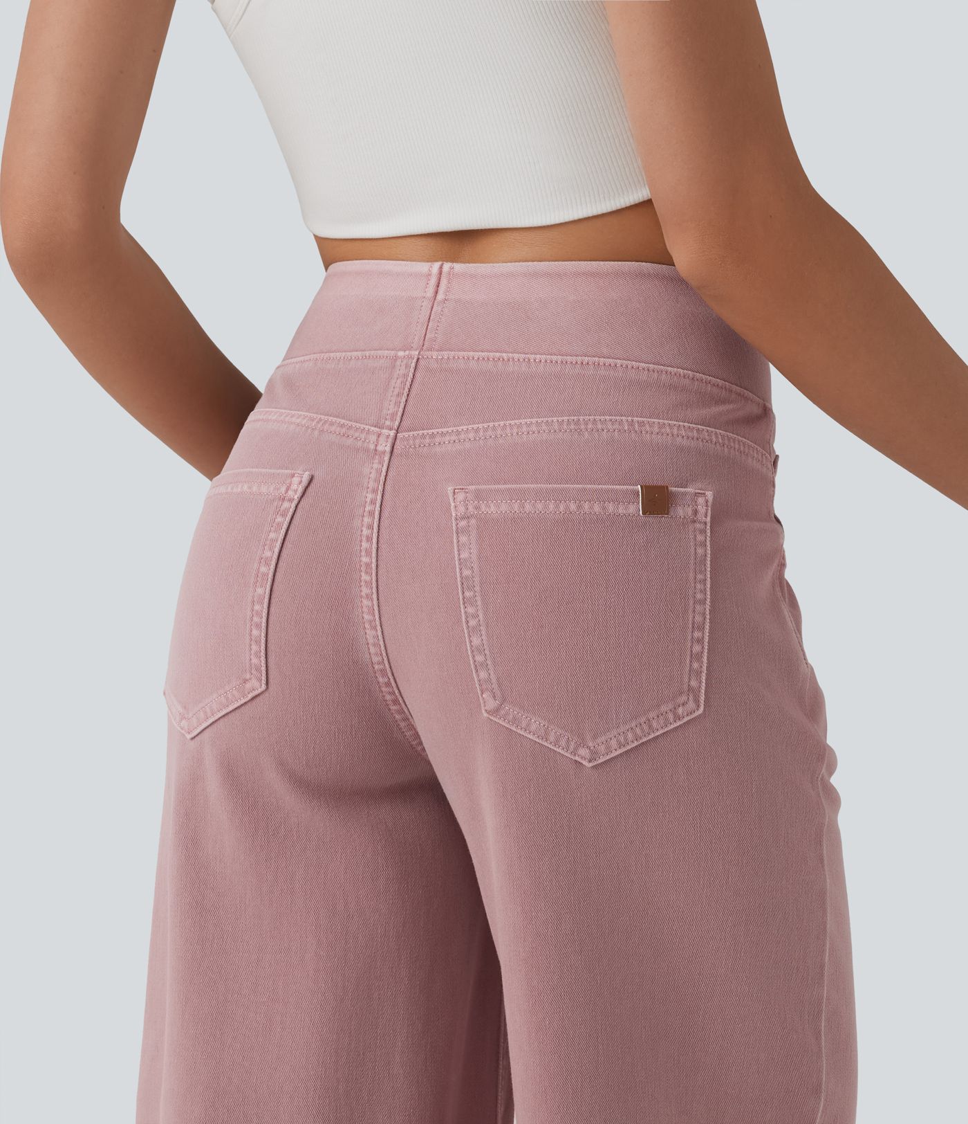 Halara Flex™ High Waisted Wide Leg Colorful Casual Jeans with Pockets