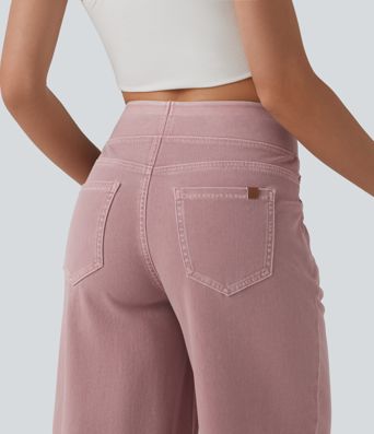 Halara Flex™ High Waisted Wide Leg Colorful Casual Jeans with Pockets