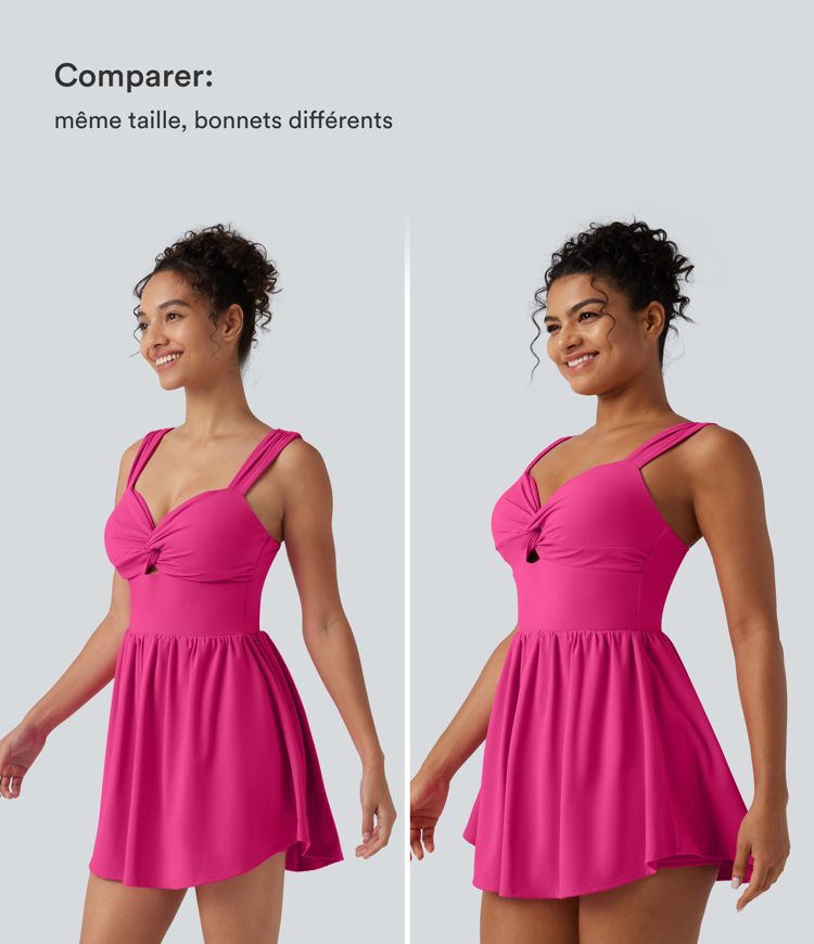 Robe casual micro-mini 2-en-1 avec brassière intégrée et décolleté cœur en SoftlyZero™ Plush avec poche - Édition Easy Peasy Robe casual micro-mini 2-en-1 avec brassière intégrée et décolleté cœur en SoftlyZero™ Plush avec poche - Édition Easy Peasy