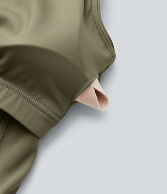 SoftlyZero™ Airy U Neck Built-in Bra Cool Touch Workout Romper with Pockets-Easy Peezy Edition