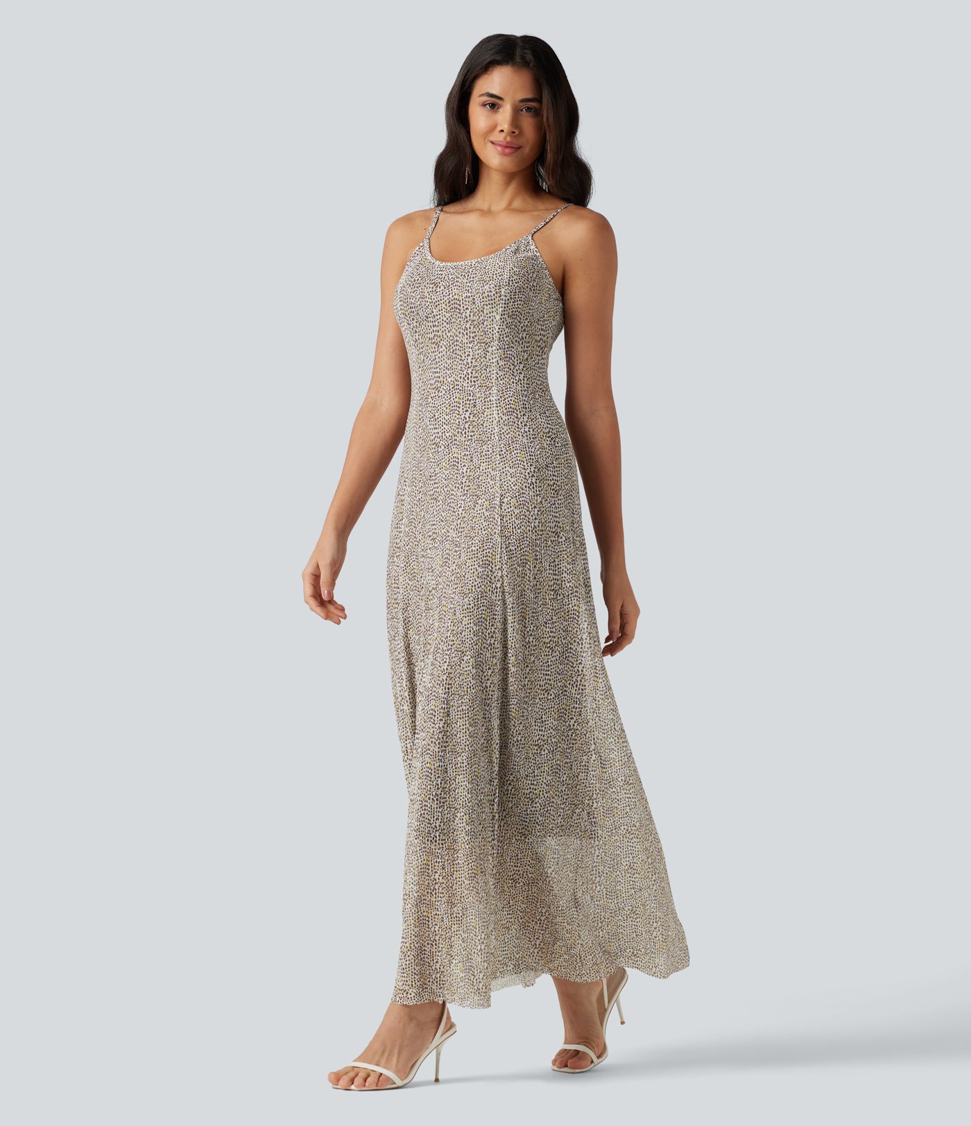 Polka Dot Mesh Maxi Flowy Bridesmaid and Wedding Guest Slip Dress Polka Dot Mesh Maxi Flowy Bridesmaid and Wedding Guest Slip Dress