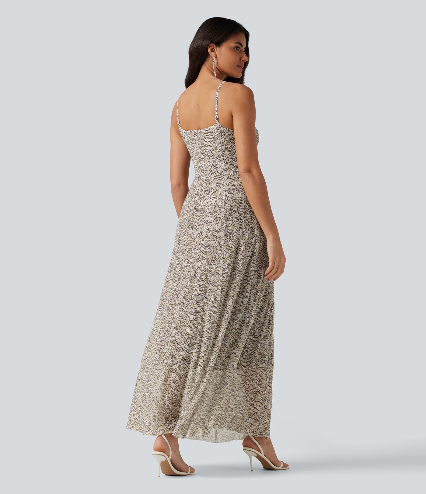 Polka Dot Mesh Maxi Flowy Bridesmaid and Wedding Guest Slip Dress Polka Dot Mesh Maxi Flowy Bridesmaid and Wedding Guest Slip Dress