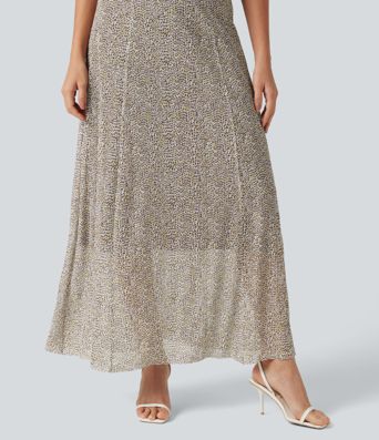Polka Dot Mesh Maxi Flowy Bridesmaid and Wedding Guest Slip Dress Polka Dot Mesh Maxi Flowy Bridesmaid and Wedding Guest Slip Dress