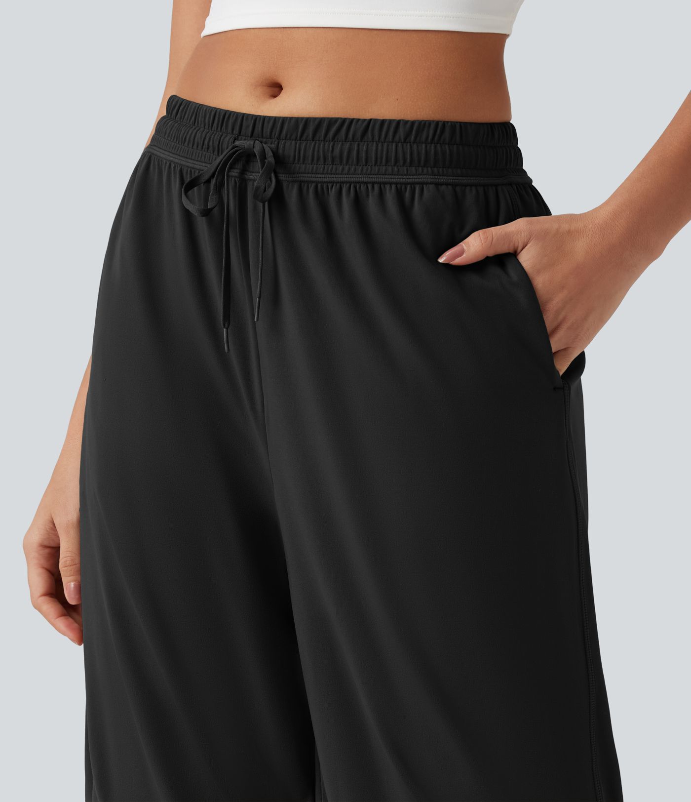 SoftlyZero™Low Rise Drawstring Dance Balloon Shorts with Pockets-UPF50+ SoftlyZero™Low Rise Drawstring Dance Balloon Shorts with Pockets-UPF50+