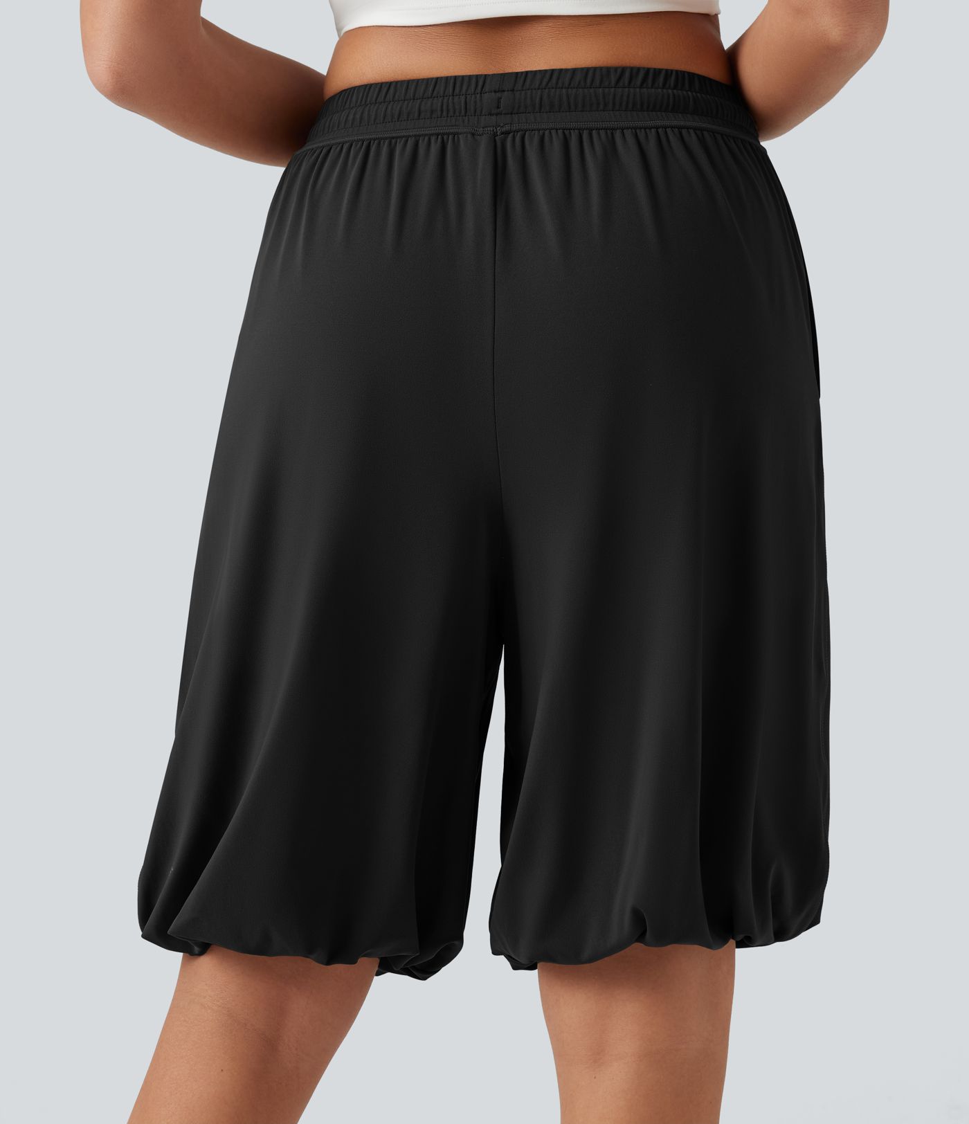 SoftlyZero™Low Rise Drawstring Dance Balloon Shorts with Pockets-UPF50+ SoftlyZero™Low Rise Drawstring Dance Balloon Shorts with Pockets-UPF50+