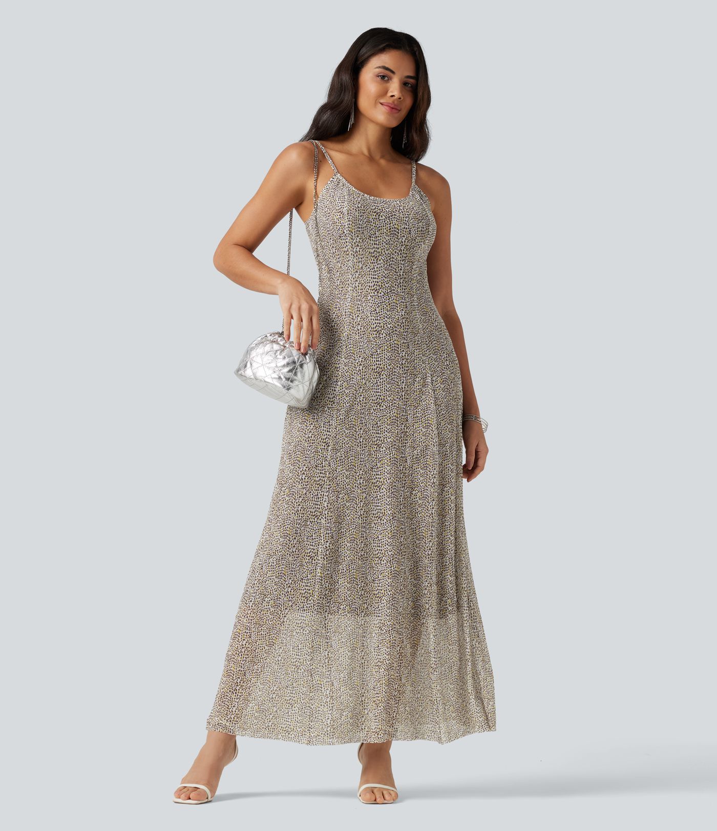 Polka Dot Mesh Maxi Flowy Bridesmaid and Wedding Guest Slip Dress Polka Dot Mesh Maxi Flowy Bridesmaid and Wedding Guest Slip Dress