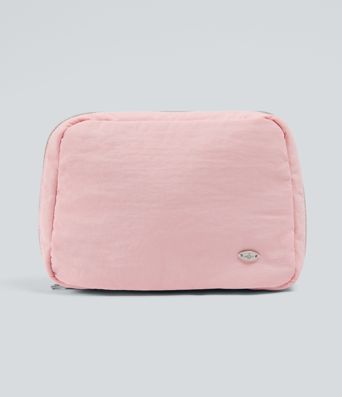 Trousse de maquillage métallique ultra légère avec logo et miroir