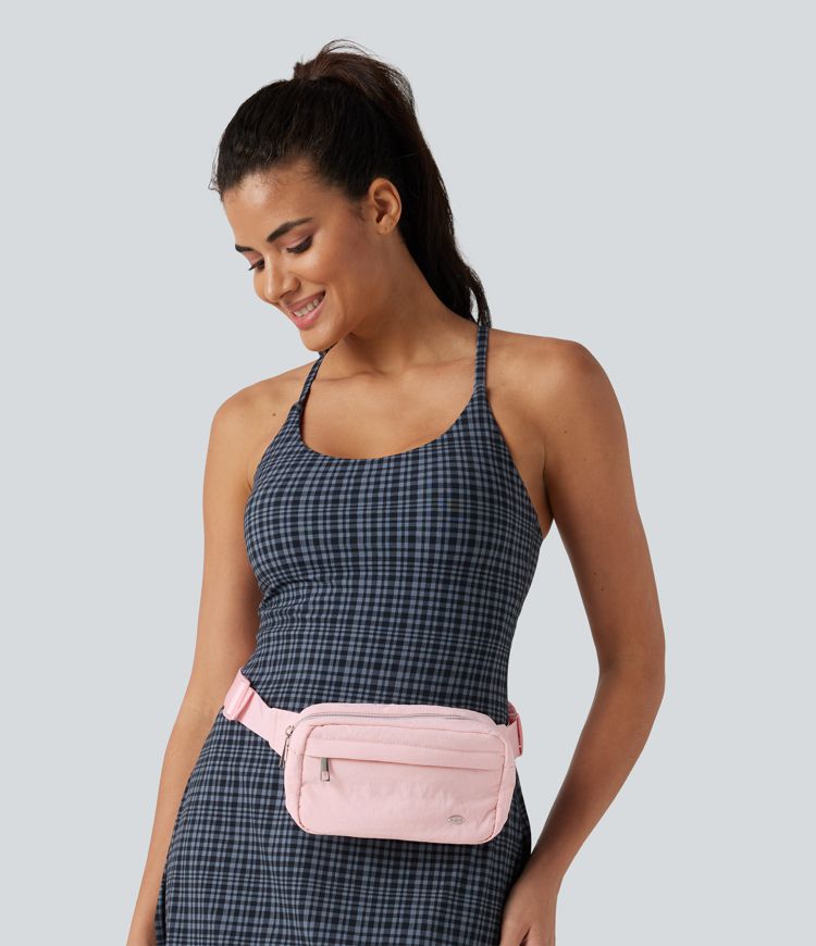 Sacoche ceinture yoga avec porte-cartes et miroir