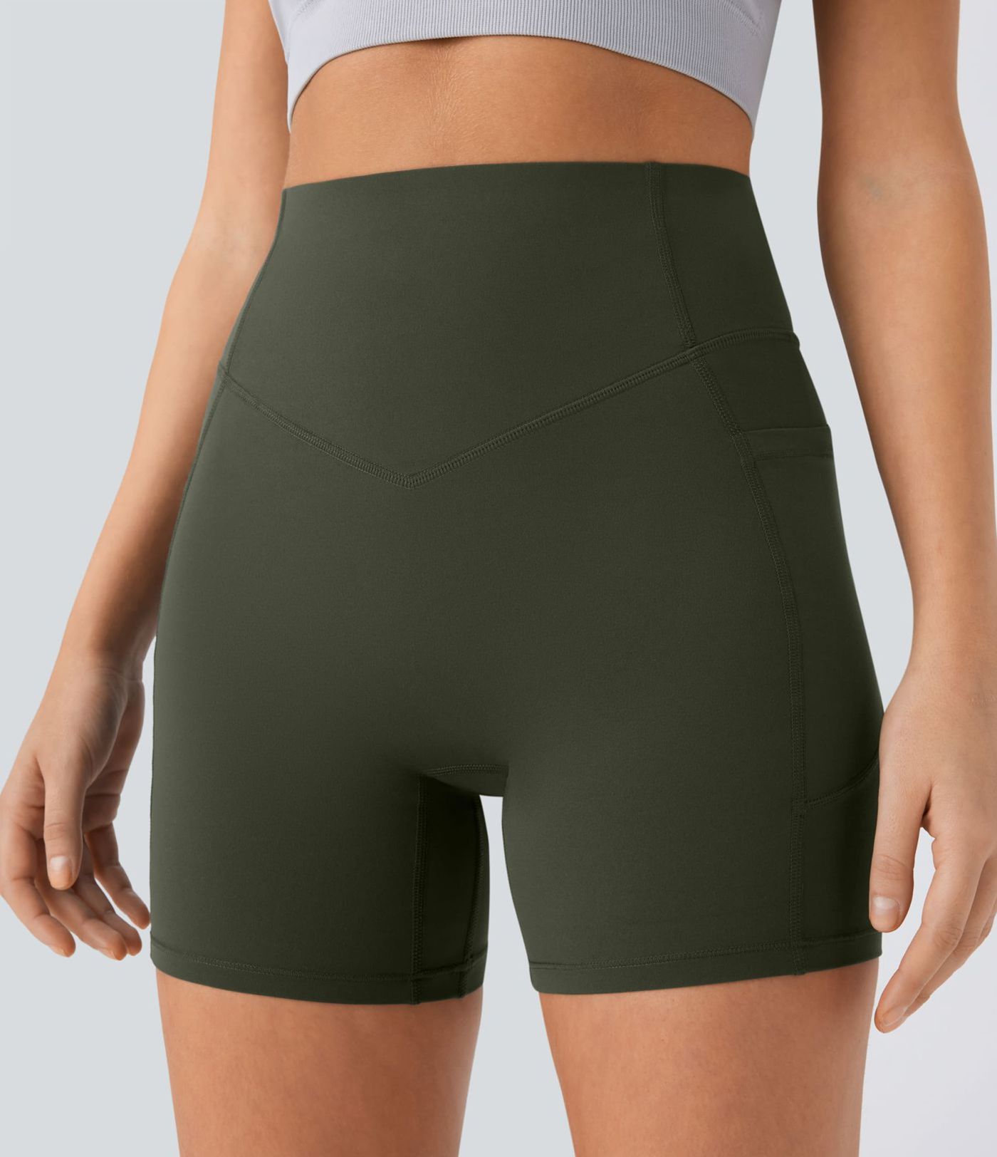 Halara UltraSculpt™ High Waisted Scrunch Butt Lifting Tummy Control Pocket Shaping Workout Biker Shorts 5'' Halara UltraSculpt™ High Waisted Scrunch Butt Lifting Tummy Control Pocket Shaping Workout Biker Shorts 5''