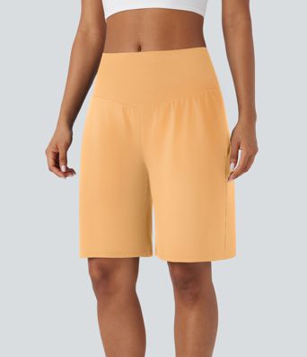 SoftlyZero™ Airy High Waisted Pockets Cool Touch Yoga Bermuda Shorts SoftlyZero™ Airy High Waisted Pockets Cool Touch Yoga Bermuda Shorts