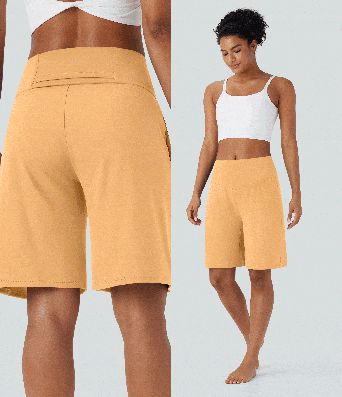 SoftlyZero™ Airy High Waisted Pockets Cool Touch Yoga Bermuda Shorts SoftlyZero™ Airy High Waisted Pockets Cool Touch Yoga Bermuda Shorts