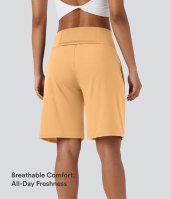 SoftlyZero™ Airy High Waisted Pockets Cool Touch Yoga Bermuda Shorts SoftlyZero™ Airy High Waisted Pockets Cool Touch Yoga Bermuda Shorts