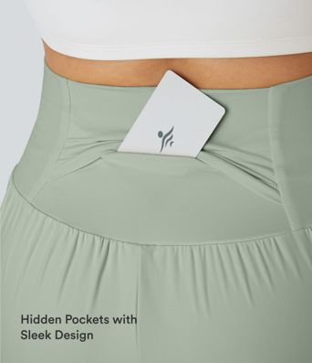 SoftlyZero™ Airy Super High Waisted 2-in-1 Cool Touch Yoga Shorts 5'' with Pockets-Longer Length SoftlyZero™ Airy Super High Waisted 2-in-1 Cool Touch Yoga Shorts 5'' with Pockets-Longer Length
