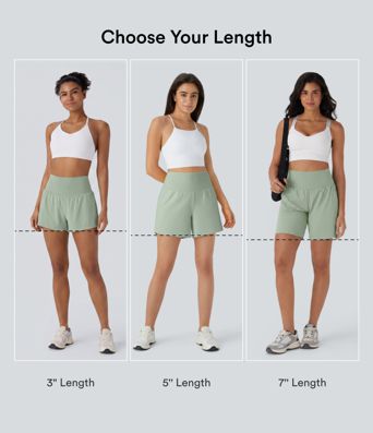 SoftlyZero™ Airy Super High Waisted 2-in-1 Cool Touch Yoga Shorts 5'' with Pockets-Longer Length SoftlyZero™ Airy Super High Waisted 2-in-1 Cool Touch Yoga Shorts 5'' with Pockets-Longer Length