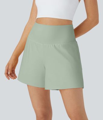 SoftlyZero™ Airy Super High Waisted 2-in-1 Cool Touch Yoga Shorts 5'' with Pockets-Longer Length SoftlyZero™ Airy Super High Waisted 2-in-1 Cool Touch Yoga Shorts 5'' with Pockets-Longer Length
