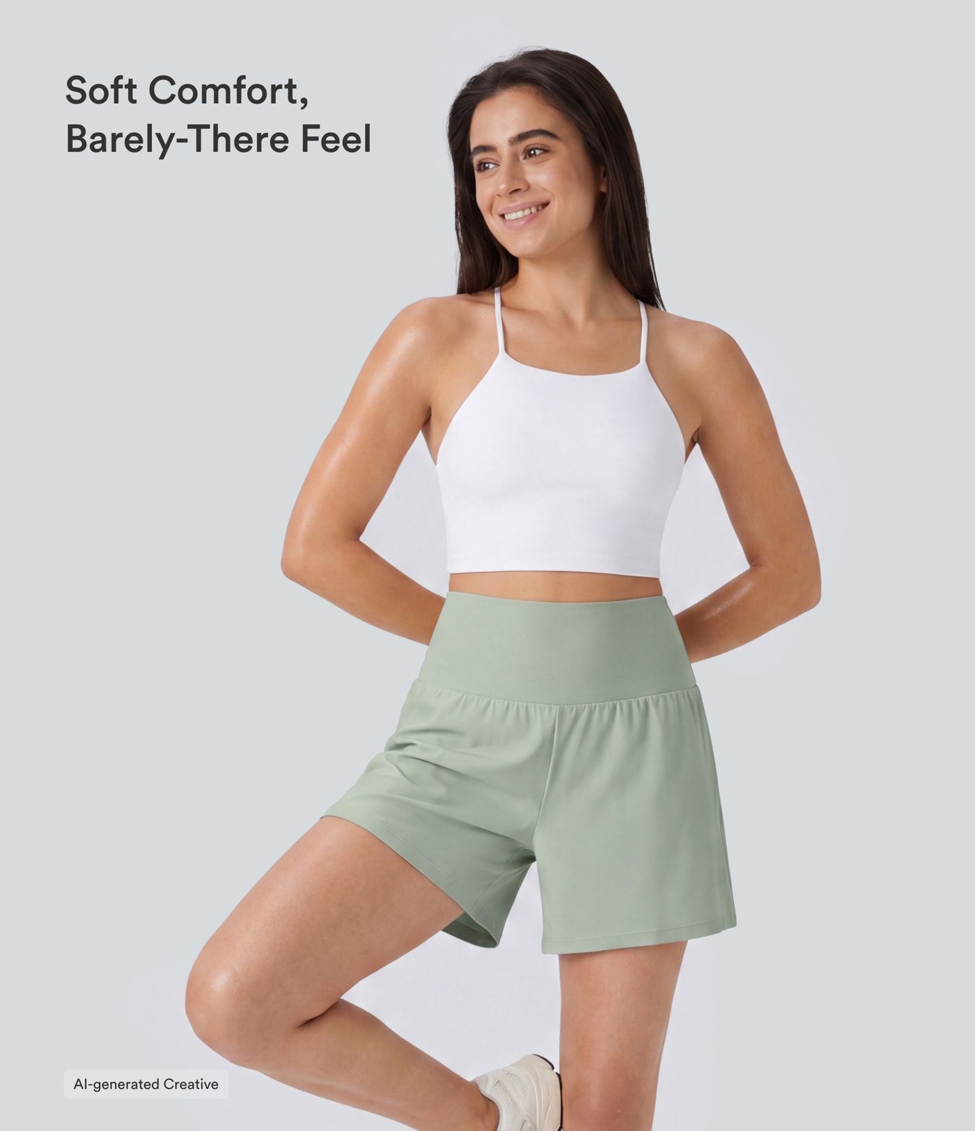SoftlyZero™ Airy Super High Waisted 2-in-1 Cool Touch Yoga Shorts 5'' with Pockets-Longer Length SoftlyZero™ Airy Super High Waisted 2-in-1 Cool Touch Yoga Shorts 5'' with Pockets-Longer Length