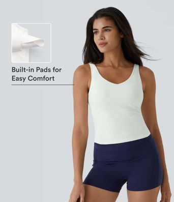 Softlyzero™ Plush Padded U-Neck Plain Tank Top