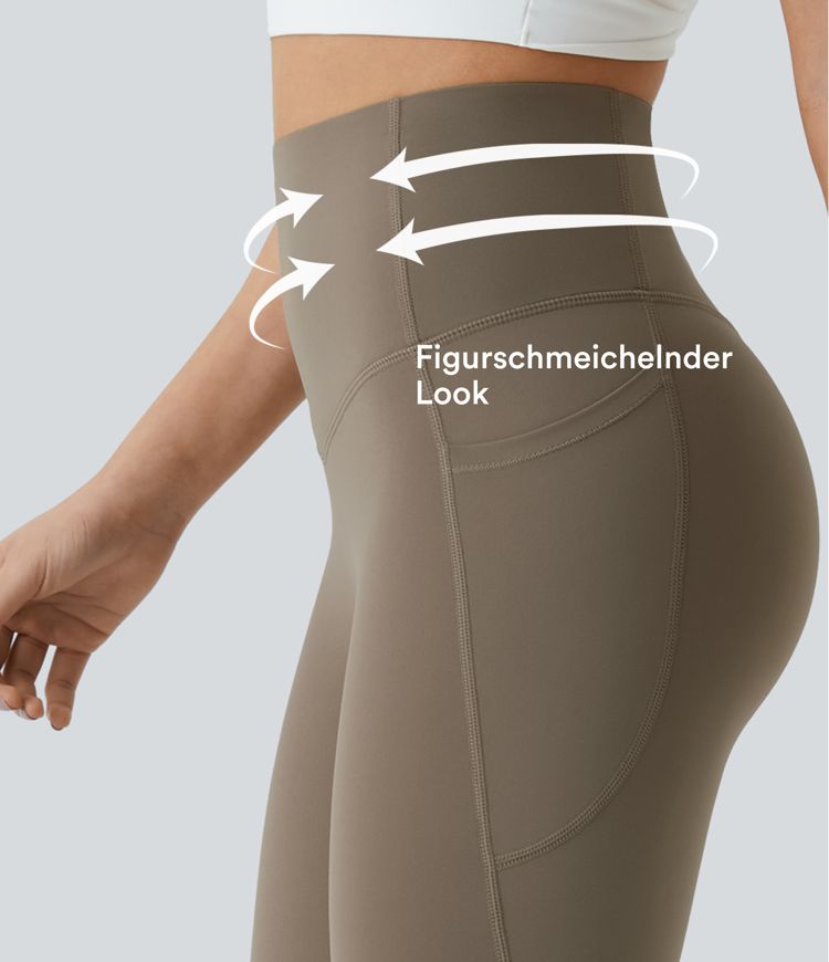 Halara UltraSculpt™ - Formende Bootcut-Yoga-Leggings mit hohem Bund, Seitentaschen und Bauchkontrolle