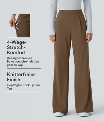 Halara Flex™ DayStretch - Ausgestellte Arbeits-Hose mit hohem Bund und Seitentaschen