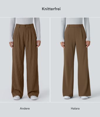 Halara Flex™ DayStretch - Ausgestellte Arbeits-Hose mit hohem Bund und Seitentaschen