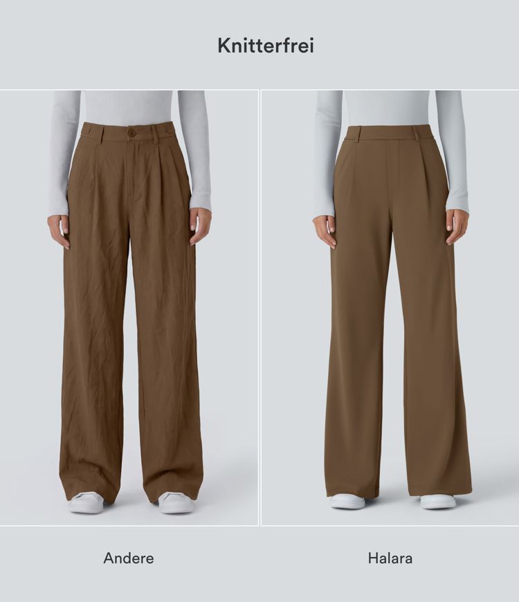 Halara Flex™ DayStretch - Ausgestellte Arbeits-Hose mit hohem Bund und Seitentaschen