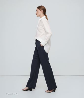 Pantalon tailleur évasé taille mi-haute Halara Flex™ DayStretch avec zip latéral et poches Pantalon tailleur évasé taille mi-haute Halara Flex™ DayStretch avec zip latéral et poches