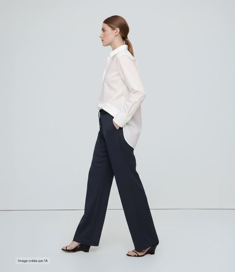 Pantalon tailleur évasé taille mi-haute Halara Flex™ DayStretch avec zip latéral et poches Pantalon tailleur évasé taille mi-haute Halara Flex™ DayStretch avec zip latéral et poches