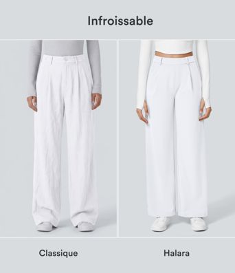Pantalon tailleur Halara Flex™ DayStretch coupe droite taille haute avec poches Pantalon tailleur Halara Flex™ DayStretch coupe droite taille haute avec poches