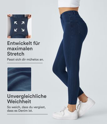 Leggings de Travail en Jean Halara Flex™ à Taille Haute avec Poches