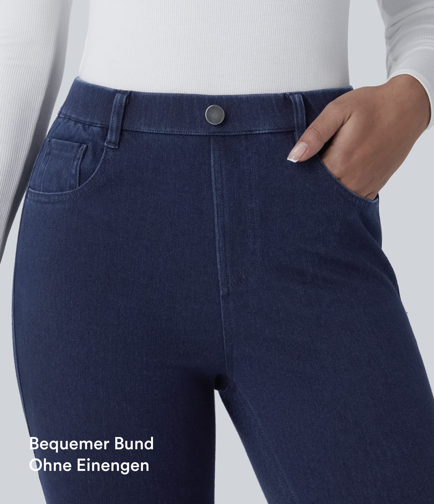 Leggings de Travail en Jean Halara Flex™ à Taille Haute avec Poches
