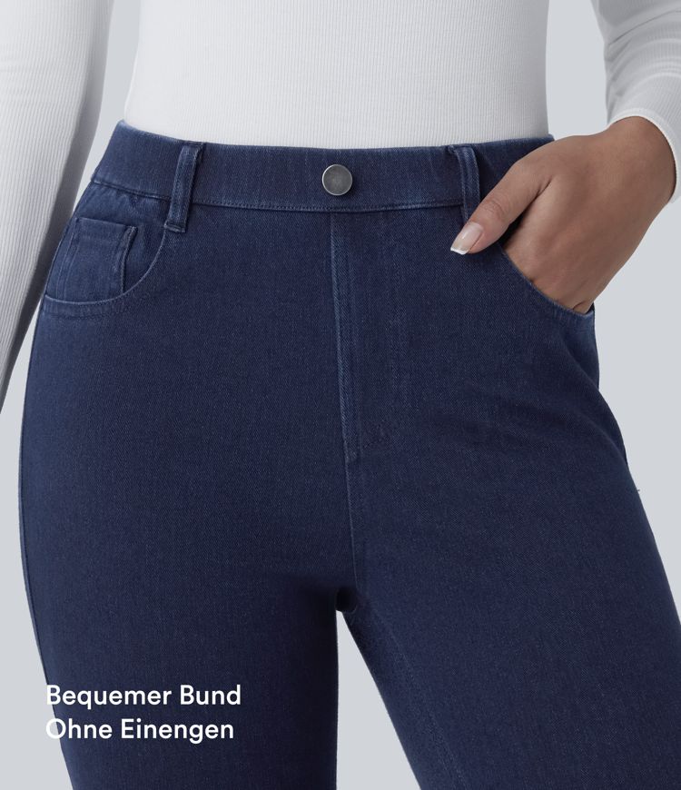 Leggings de Travail en Jean Halara Flex™ à Taille Haute avec Poches