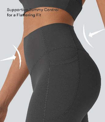 Halara UltraSculpt™ High Waisted Tummy Control Pocket Shaping Training Biker Shorts 9''
