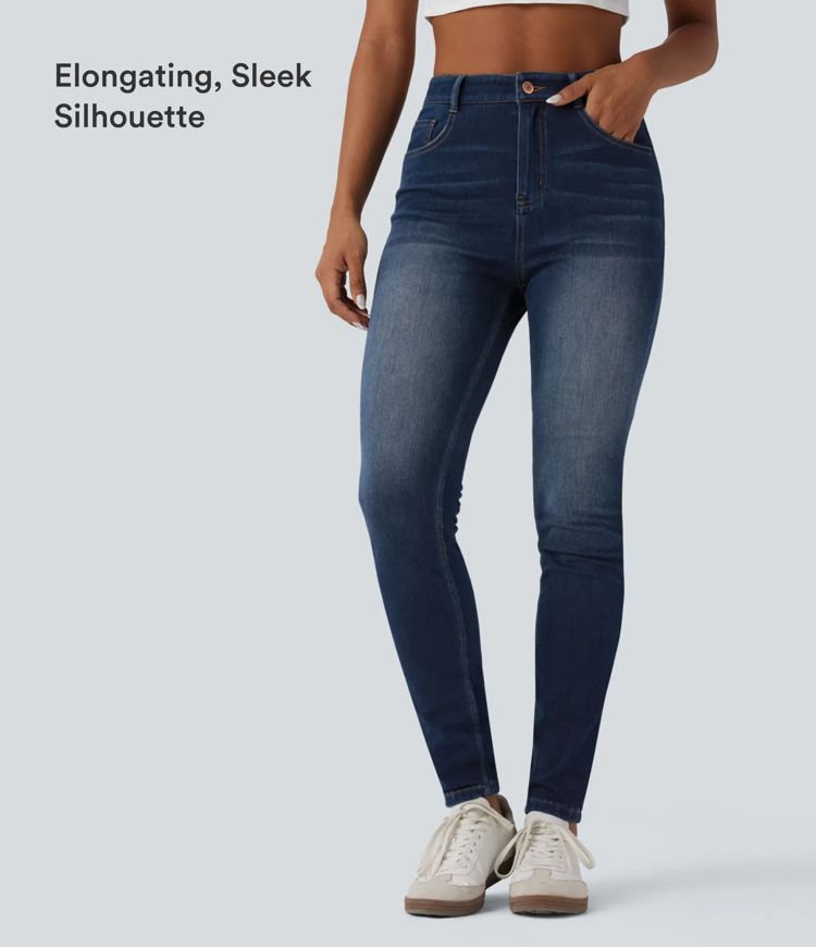 Halara Flex™ High Waisted Casual Skinny Jeans with Pockets Halara Flex™ High Waisted Casual Skinny Jeans with Pockets