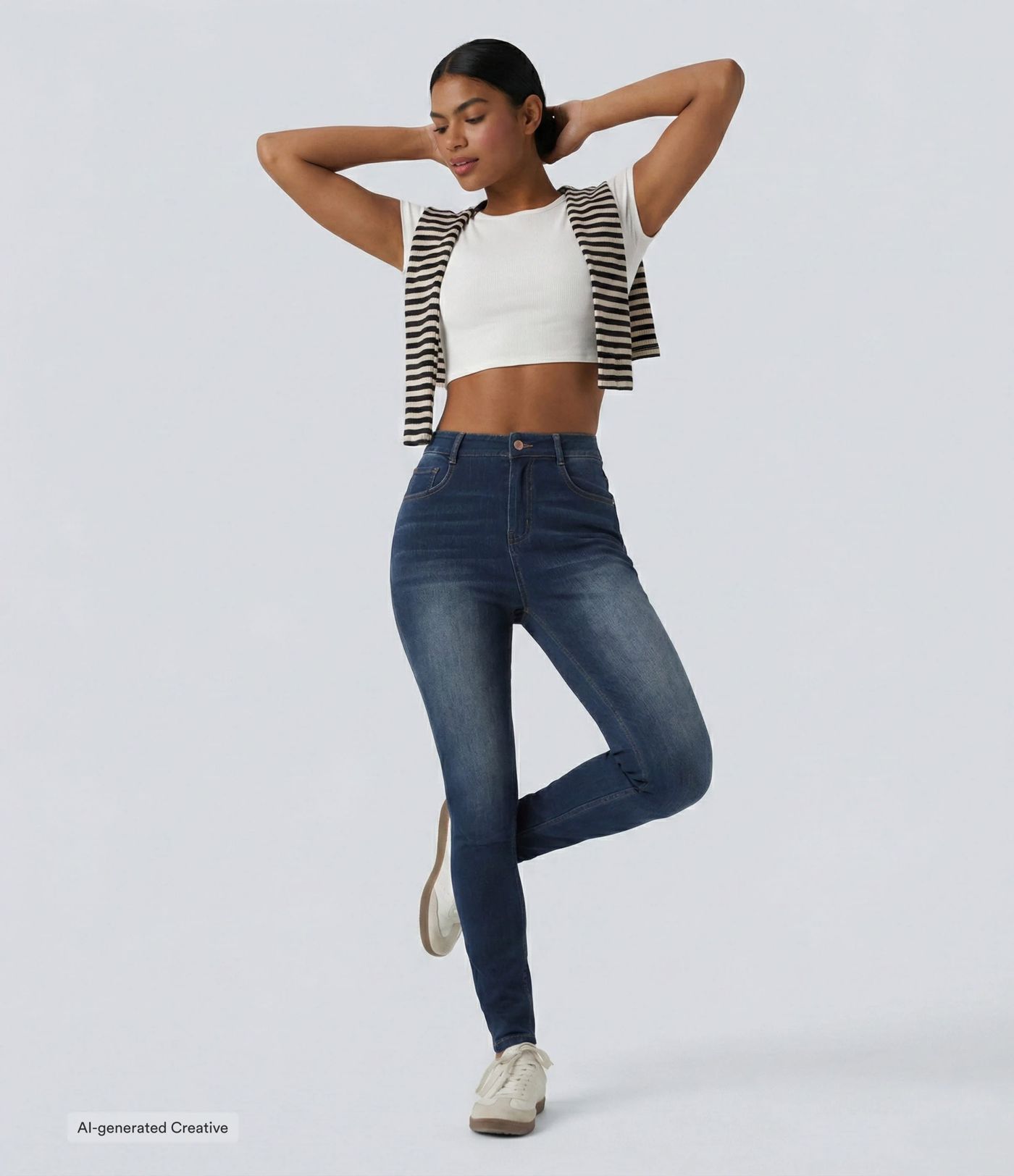Halara Flex™ High Waisted Casual Skinny Jeans with Pockets Halara Flex™ High Waisted Casual Skinny Jeans with Pockets