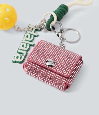 Diamond-Studded Metal Chain Small Bag Earphone Case