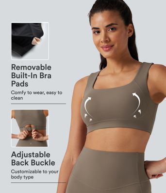 Halara UltraSculpt™ Medium Support U Neck Built-in Bra Push-Up Training Sports Bra Halara UltraSculpt™ Medium Support U Neck Built-in Bra Push-Up Training Sports Bra