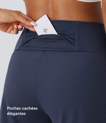 Softlyzero™ Airy Bermuda de yoga taille haute avec poches multiples et toucher frais