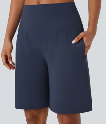 Softlyzero™ Airy Bermuda de yoga taille haute avec poches multiples et toucher frais