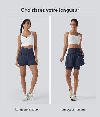 Short de yoga 2-en-1 SoftlyZero™ Airy taille très haute effet frais InstantCool 12,5 cm avec poches Short de yoga 2-en-1 SoftlyZero™ Airy taille très haute effet frais InstantCool 12,5 cm avec poches