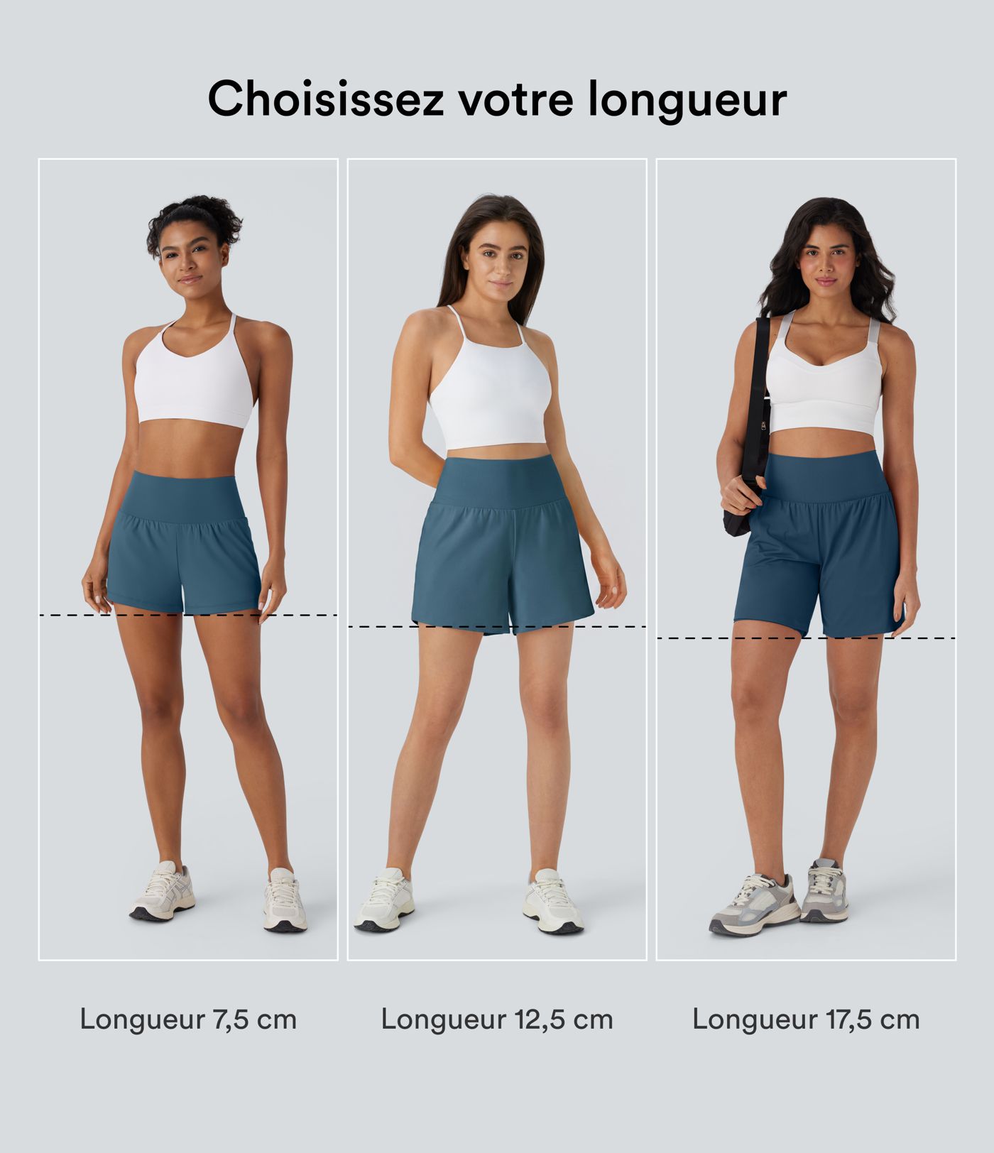 Short yoga 2-en-1 SoftlyZero™ aérien taille super haute toucher frais 12,5 cm avec poches - Longueur extended