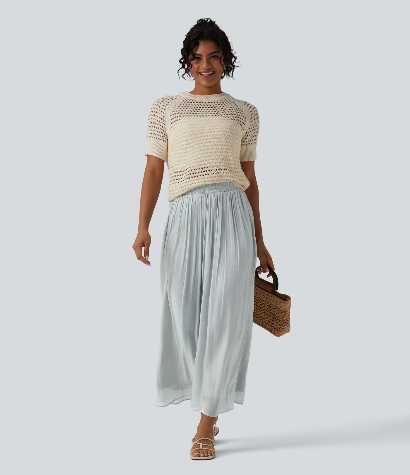 High Waisted Flowy Resort Baggy Pants High Waisted Flowy Resort Baggy Pants