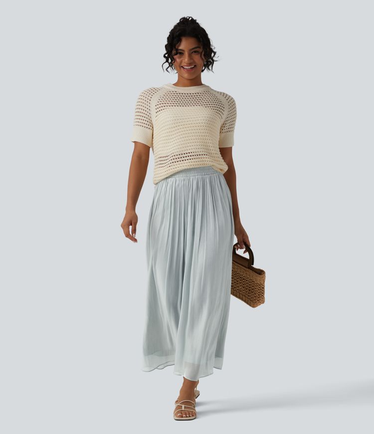 High Waisted Flowy Resort Baggy Pants