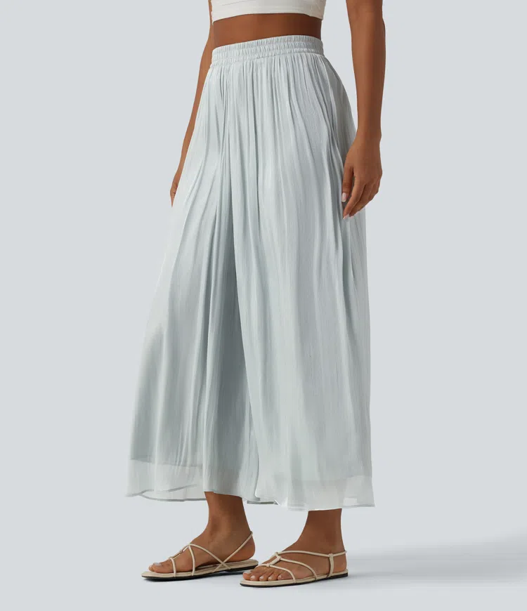 High Waisted Flowy Resort Baggy Pants