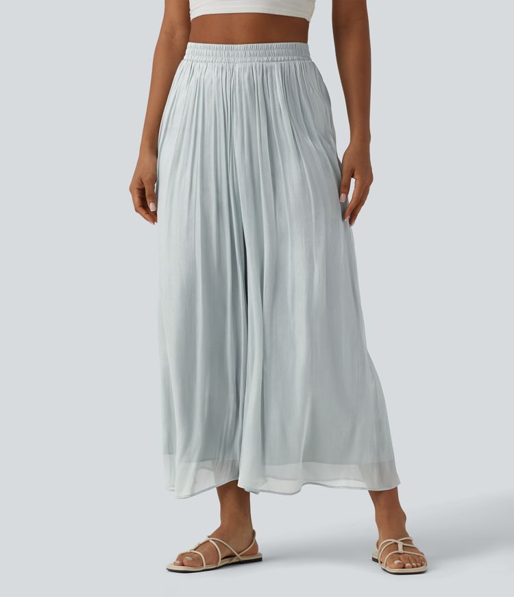 High Waisted Flowy Resort Baggy Pants