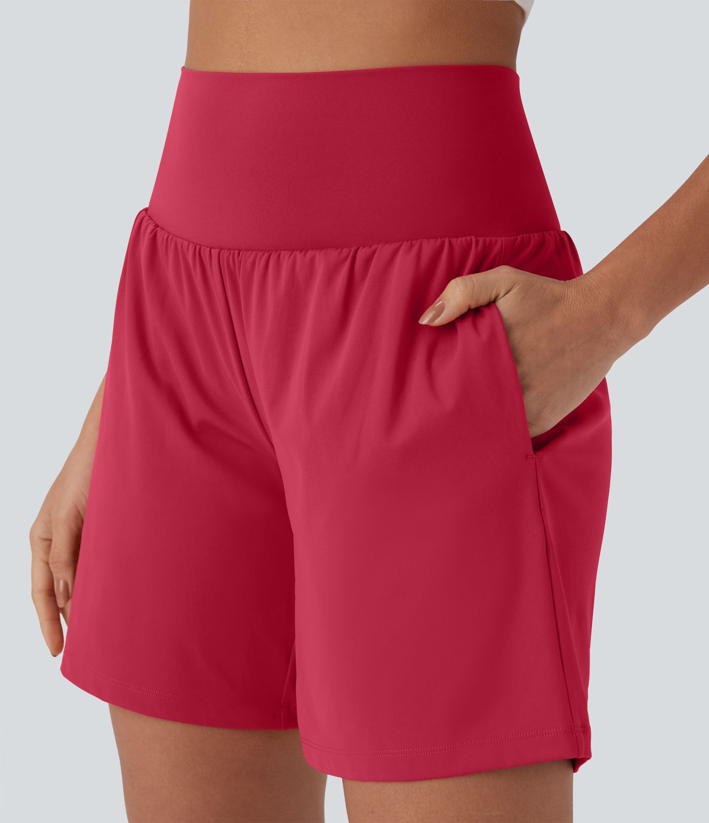 Softlyzero™ Airy Short de yoga 2-en-1 super taille haute avec poches et toucher frais 17,5 cm