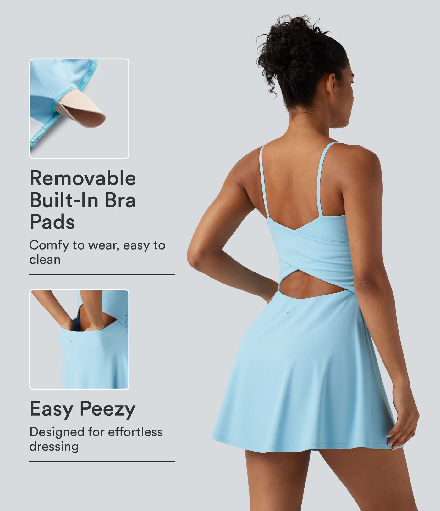 SoftlyZero™ Airy Built-in Bra 2-in-1 Cool Touch Mini Yoga Active Dress with Pockets-Easy Peezy Edition SoftlyZero™ Airy Built-in Bra 2-in-1 Cool Touch Mini Yoga Active Dress with Pockets-Easy Peezy Edition