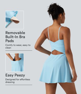SoftlyZero™ Airy Built-in Bra 2-in-1 Cool Touch Mini Yoga Active Dress with Pockets-Easy Peezy Edition SoftlyZero™ Airy Built-in Bra 2-in-1 Cool Touch Mini Yoga Active Dress with Pockets-Easy Peezy Edition